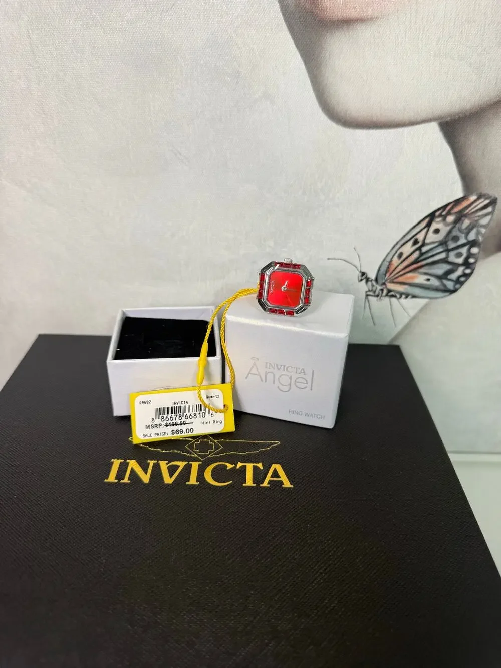 Invicta Mini Angel Women's Ring Watch - 21.5mm. Silver (49582)